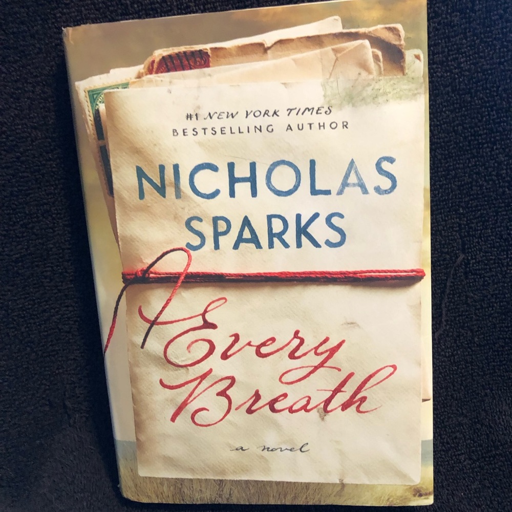 Nicholas Sparks Every Breath hardback book.